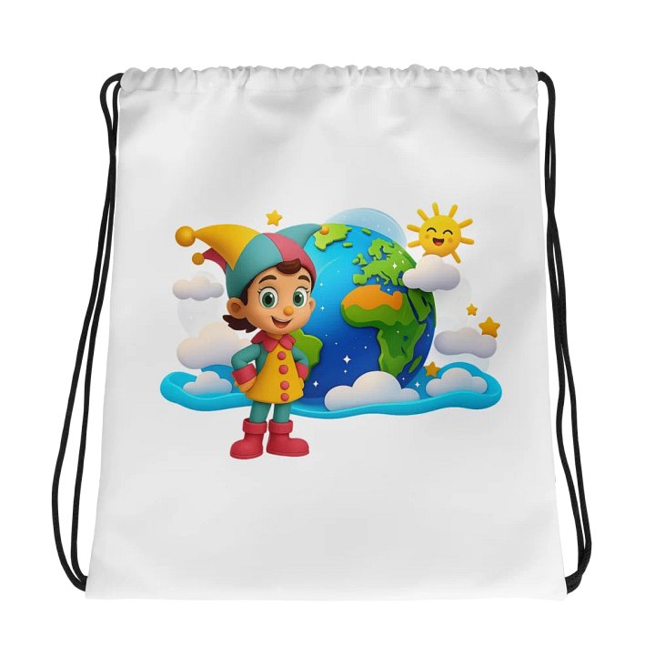 🌍 JessyJesty Earth Drawstring Bag product image (1)