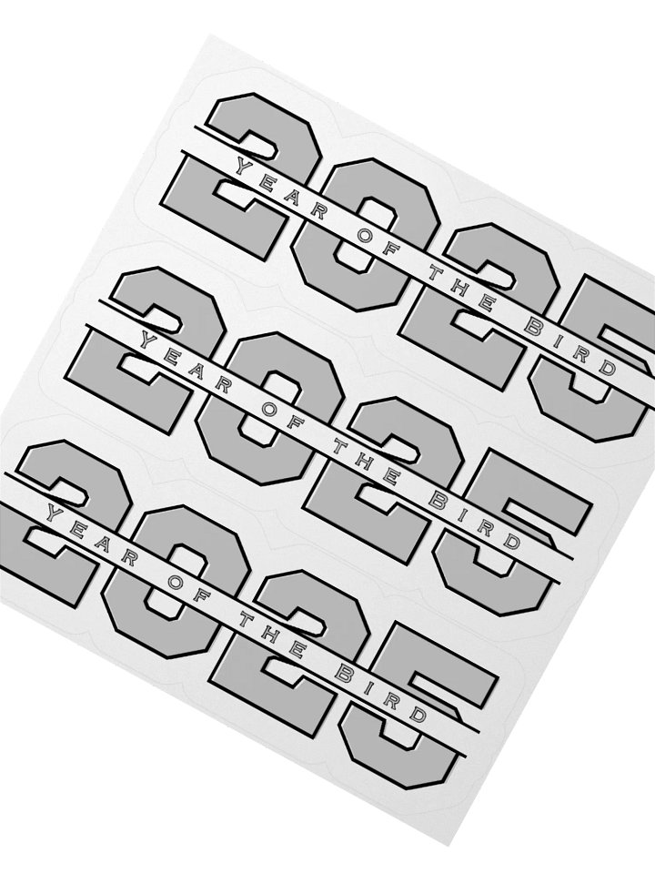 Grey "Year of the Bird" Stickers product image (1)