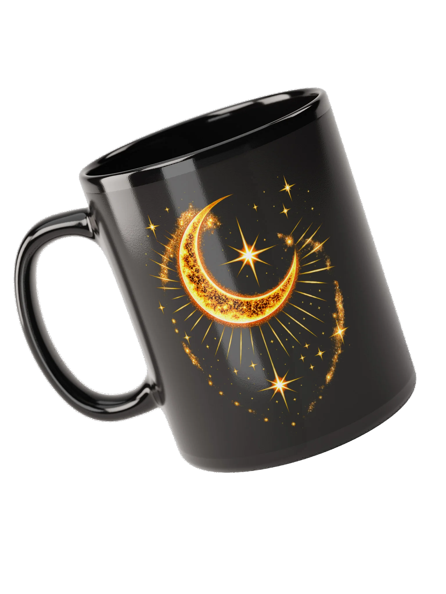 Celestial Moon Ritual Mug - Gold Crescent Mug product image (9)