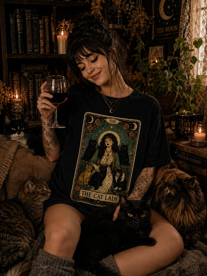 The Cat Lady Tarot Card T-Shirt product image (1)