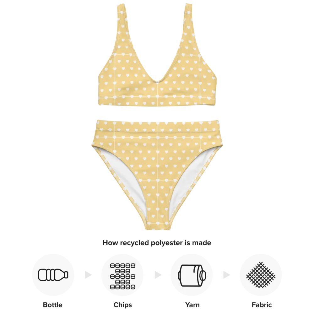 Pastel Heart Seamless Pattern High Waisted Bikini - V2 product image (4)