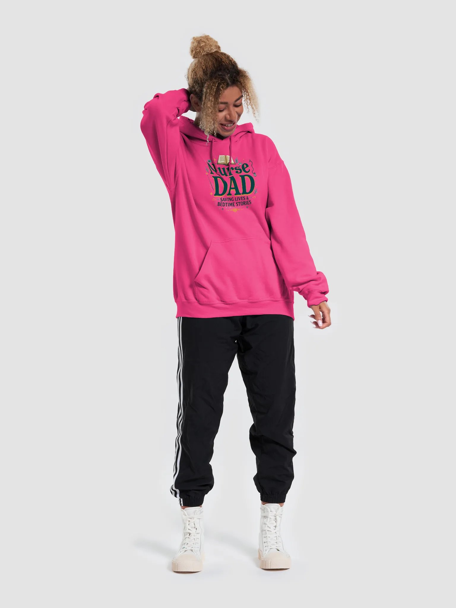Nurse Dad Saving Lives & Bedtime Stories Hoodie product image (46)
