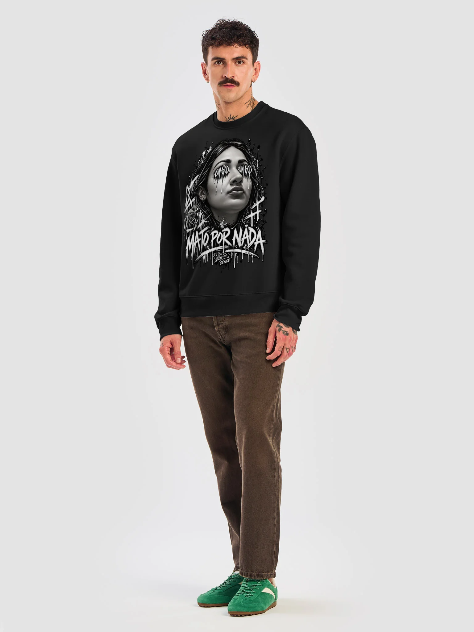 On God Rose Drip Sweatshirt product image (24)