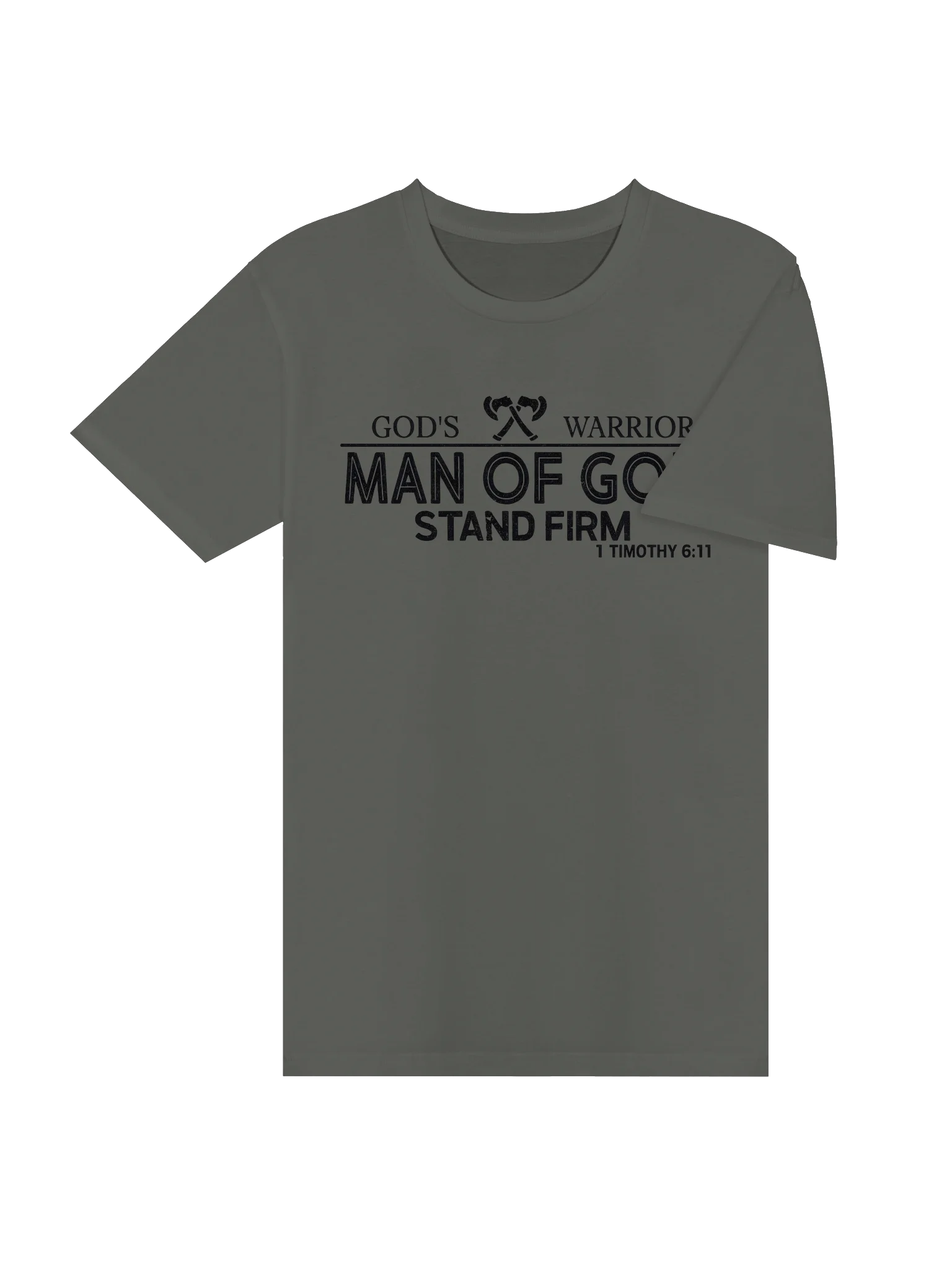 God's Warrior – Man of God | Stand Firm | 1 Timothy 6:11 | Christian Faith T-Shirt product image (18)
