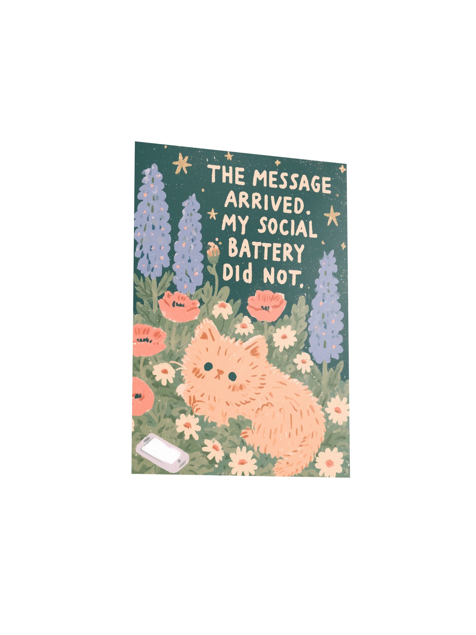 Social Battery Cat Garden Poster product image (19)