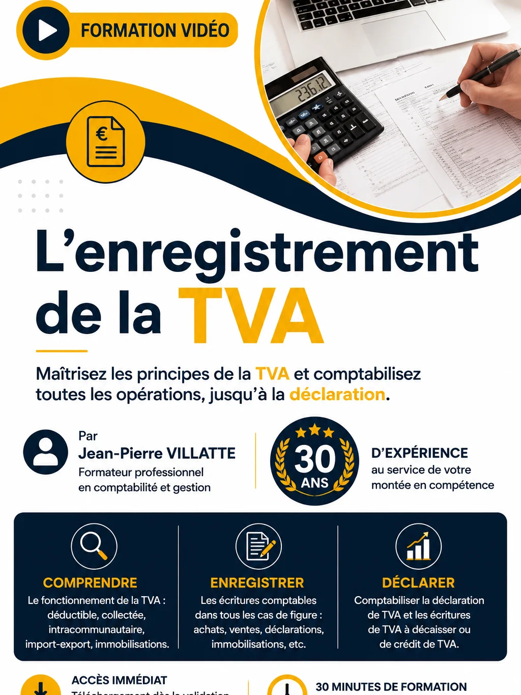 Formation vidéo l'enregistrement de la TVA product image (1)