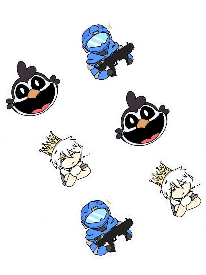 'The Big Three' Kiss Cut Stickers product image (1)
