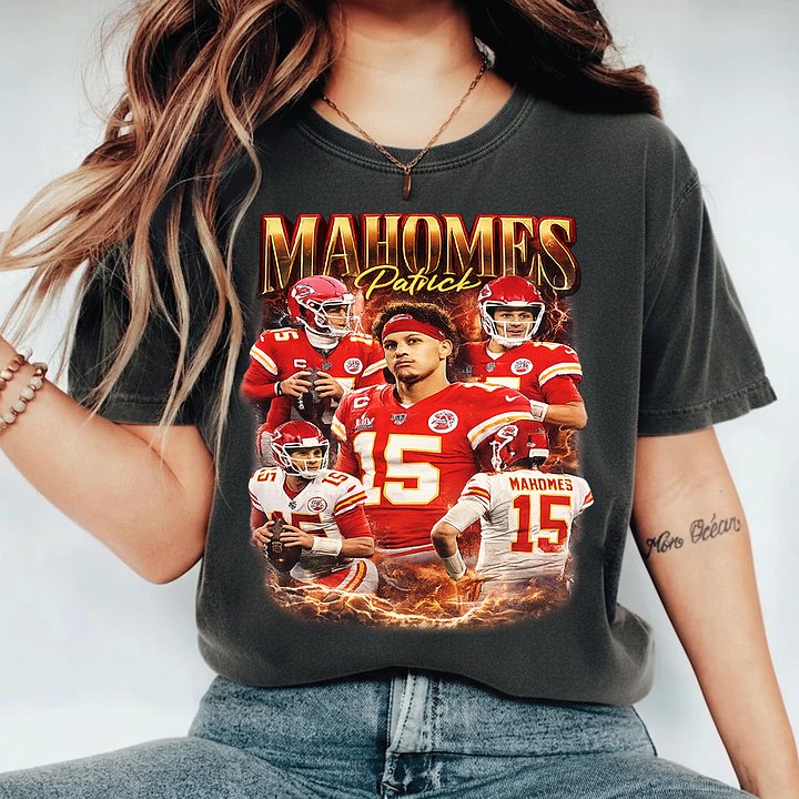 Patrick Mahomes Kansas City Retro 90s Bootleg T-Shirt - KC Football Fans Vintage Style Tee product image (1)
