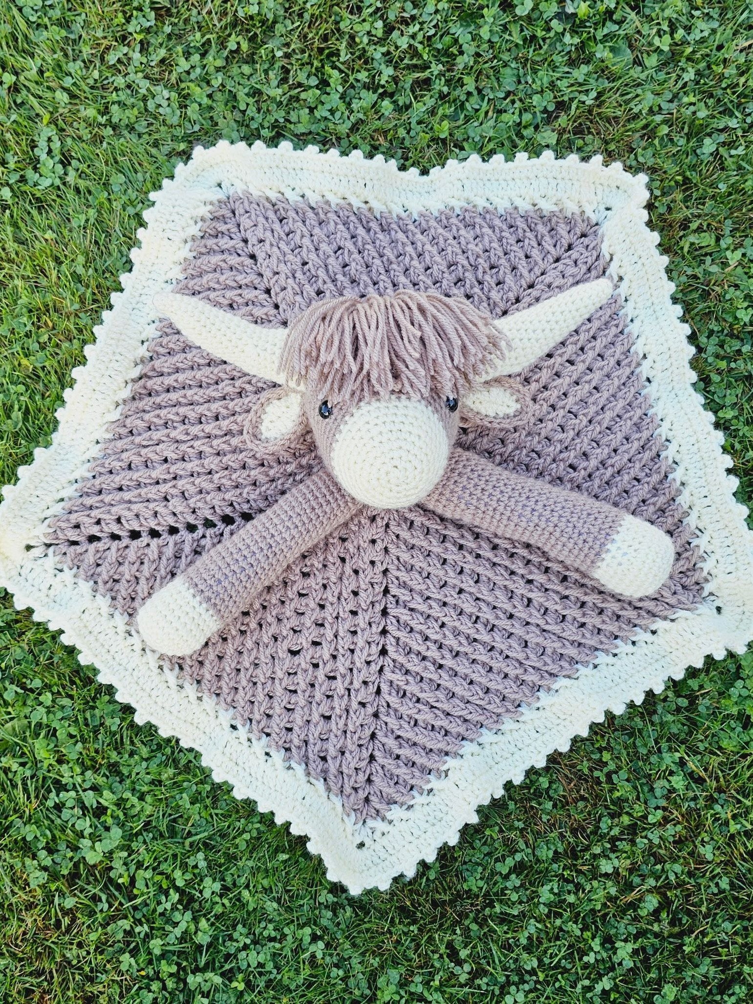 Highland Cow Lovey Blanket Crochet Pattern | Scottish Farm Animal (PDF Pattern) product image (4)