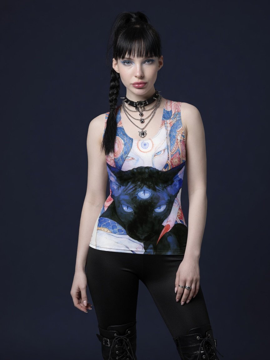 MAGIC CAT - LONG TANK TOP (W) product image (1)