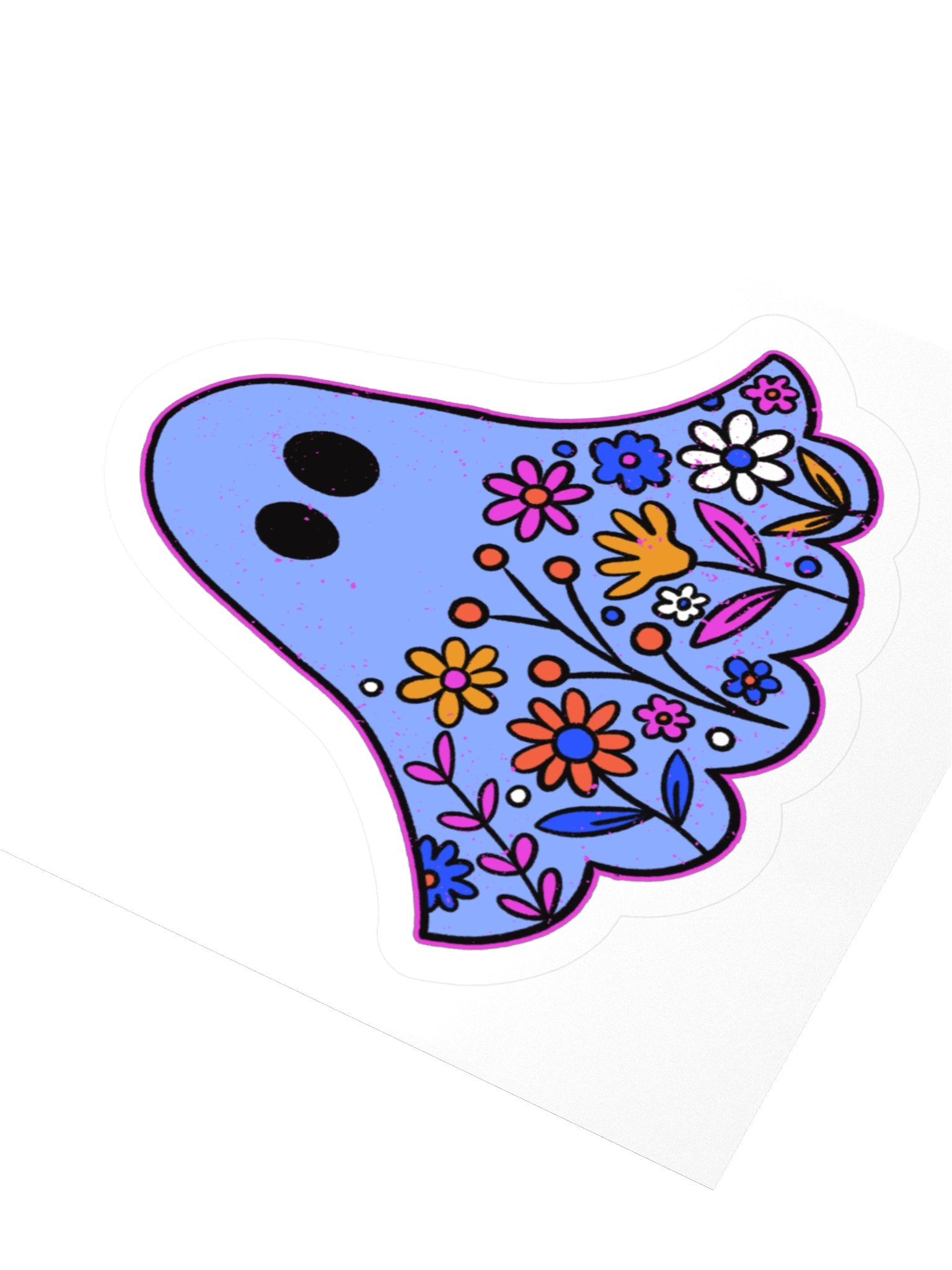 Floral Ghost Kiss Cut Sticker product image (7)