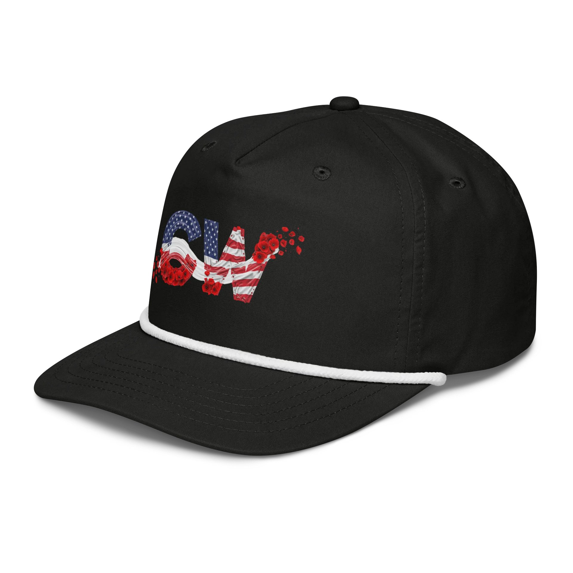 Patriotic Floral Golf Rope Cap product image (6)