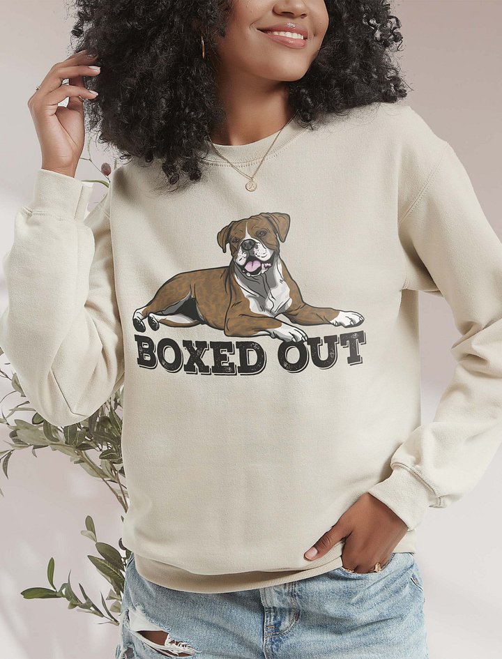 Boxed Out Sweatshirt of a Boxer Dog(Brindle) | Funny Shirt for Boxer Paw-rents product image (2)
