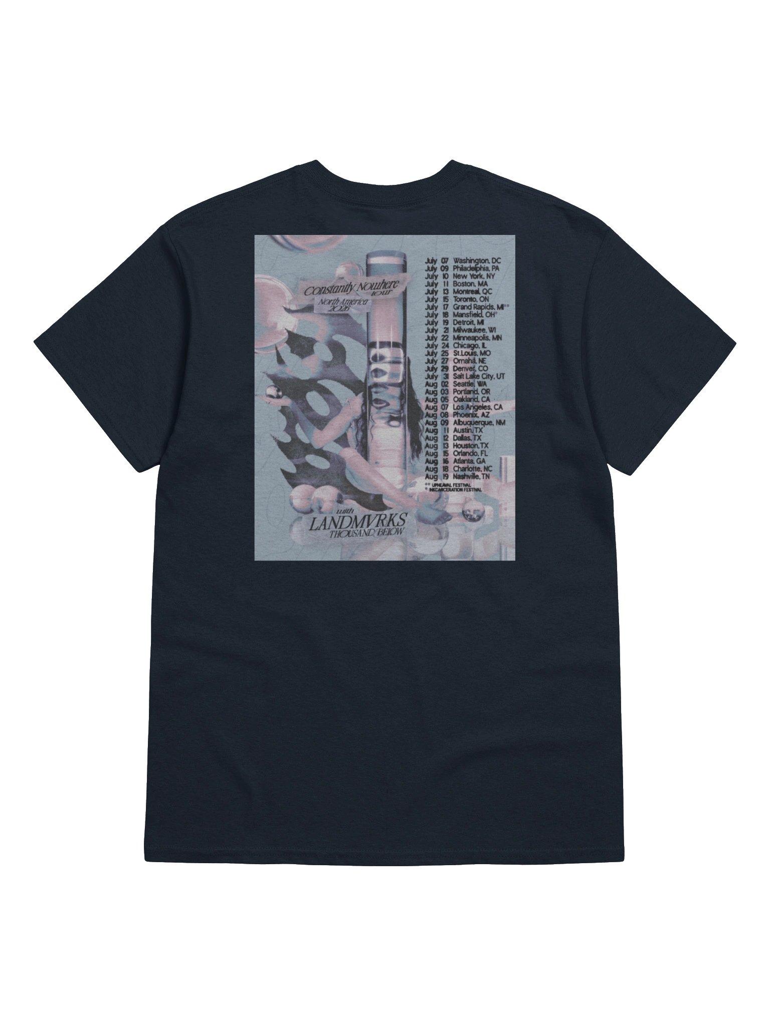 Poppy Constantly Nowhere North America Tour 2026 Tshirt product image (2)
