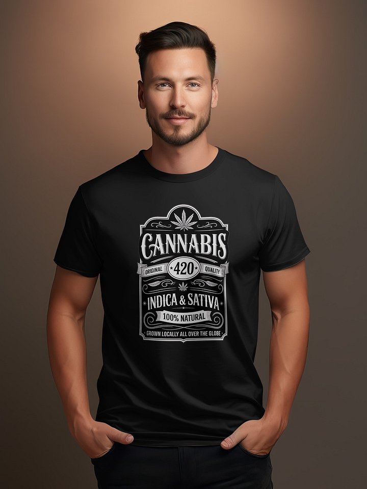 CANNABIS 420 - Vintage Label Design - Stoner T-Shirt product image (2)