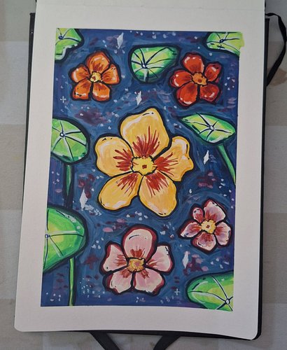 Art from stream

#flowers #goauche #cliffs #river #art