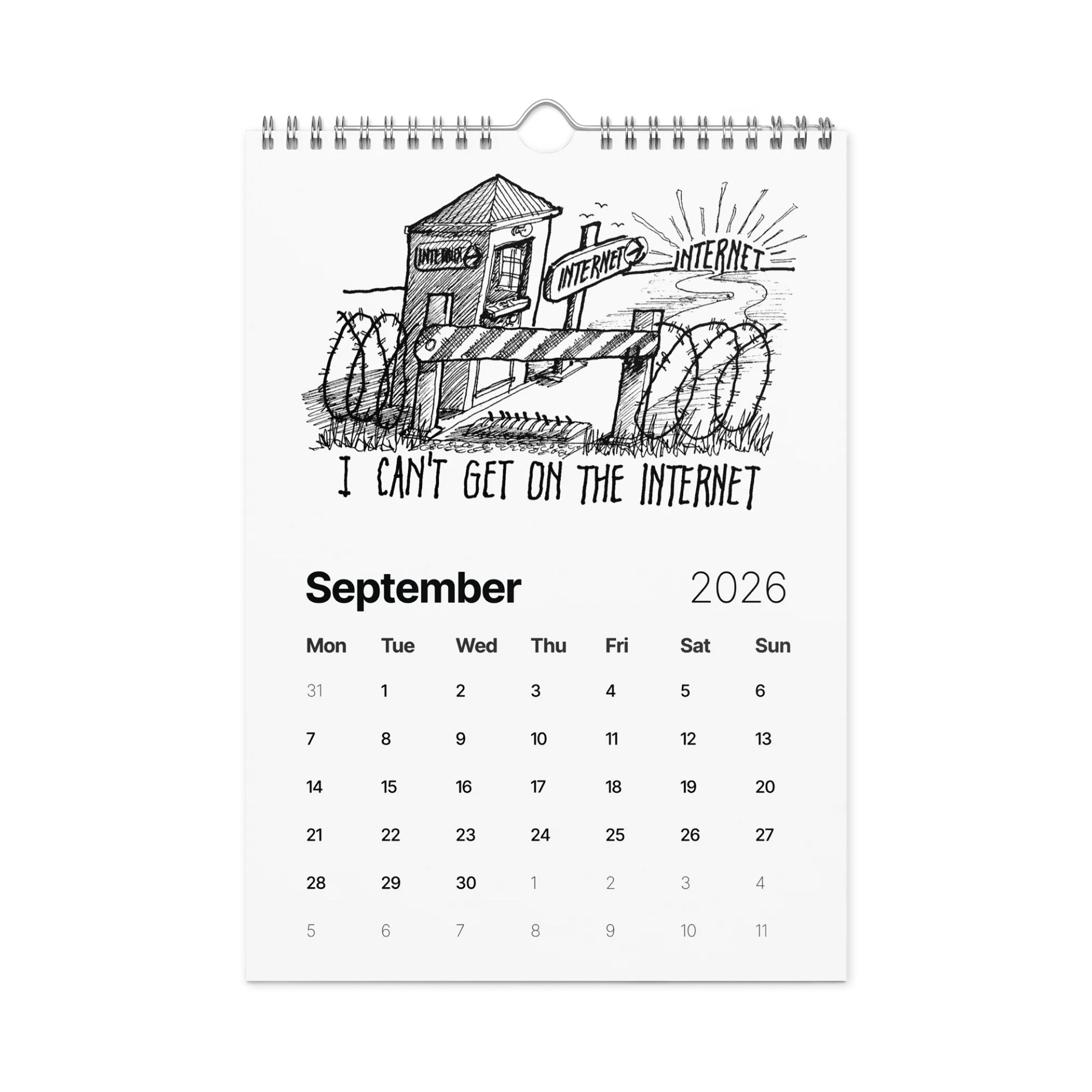 Original Humorous Tech Sketches 2026 Calendar product image (9)