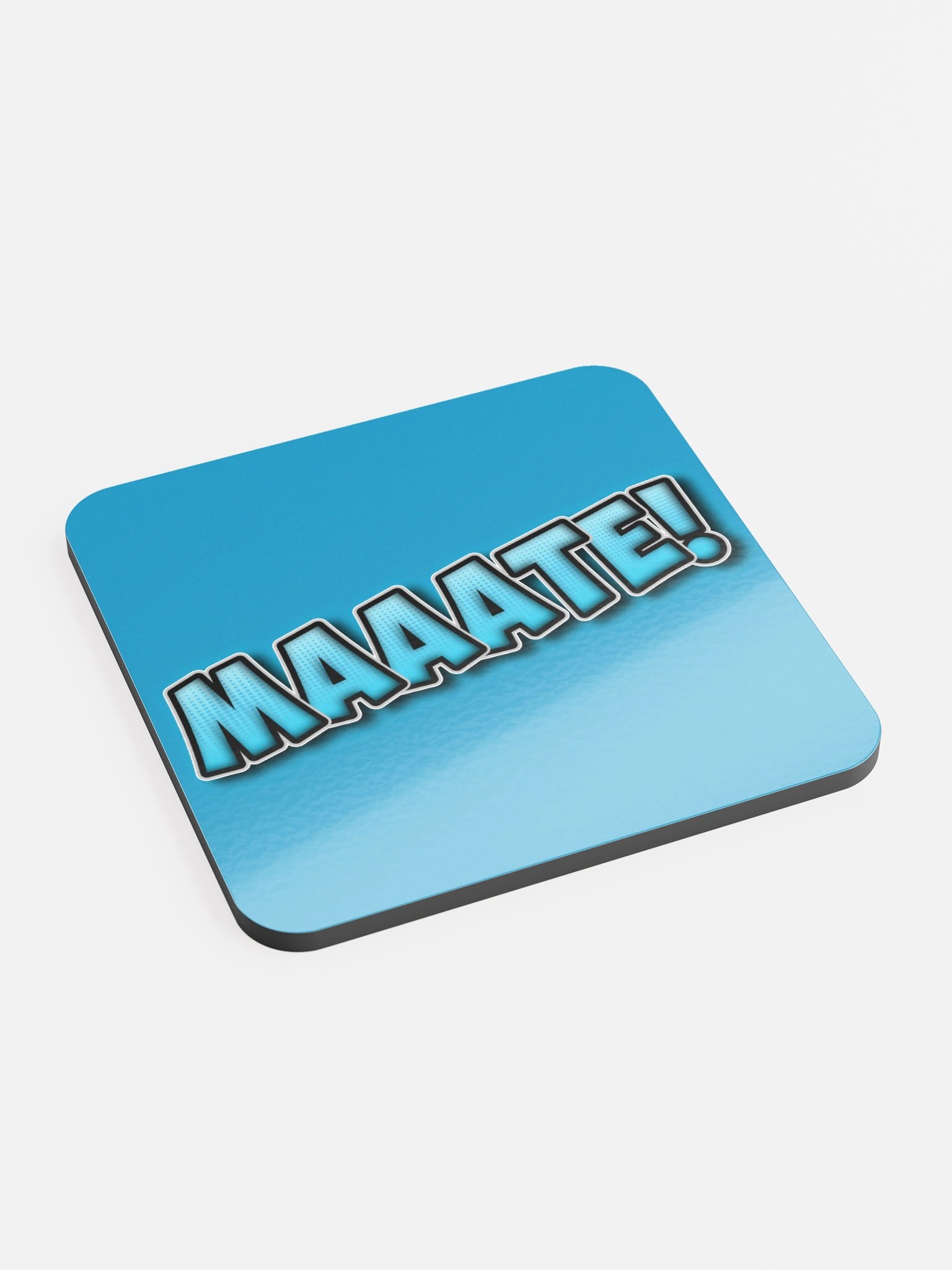 Funky 'MAAATE!' Glossed Cork Coaster product image (2)