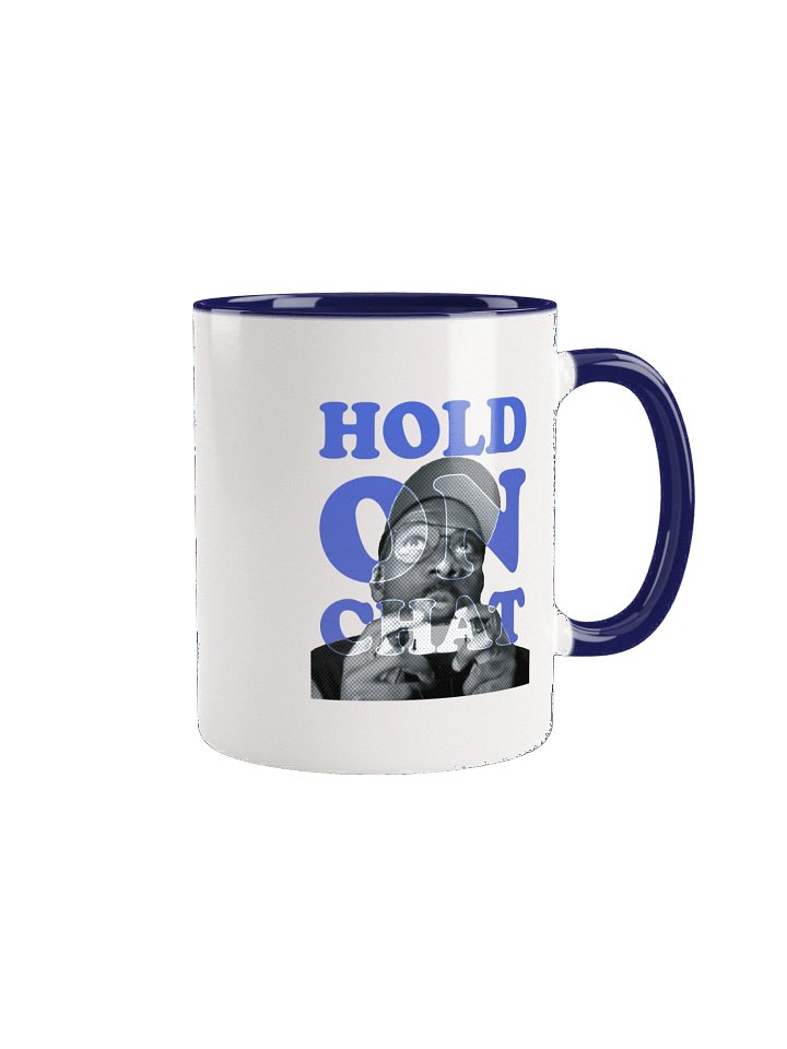 Hold On Chat Ceramic Mug (blue) product image (1)