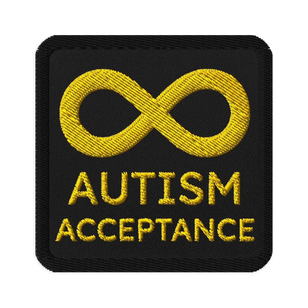 Golden Infinity Autism Acceptance Patch (No Overlap Lines) product image (1)