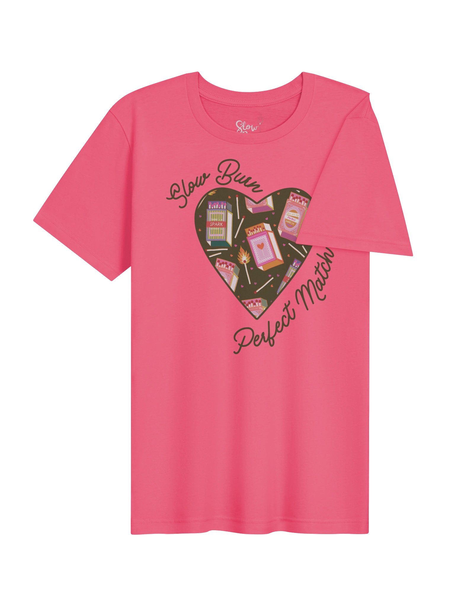Slow Burn Perfect Match | Black Lined Colorful Heart logo - B&C product image (4)