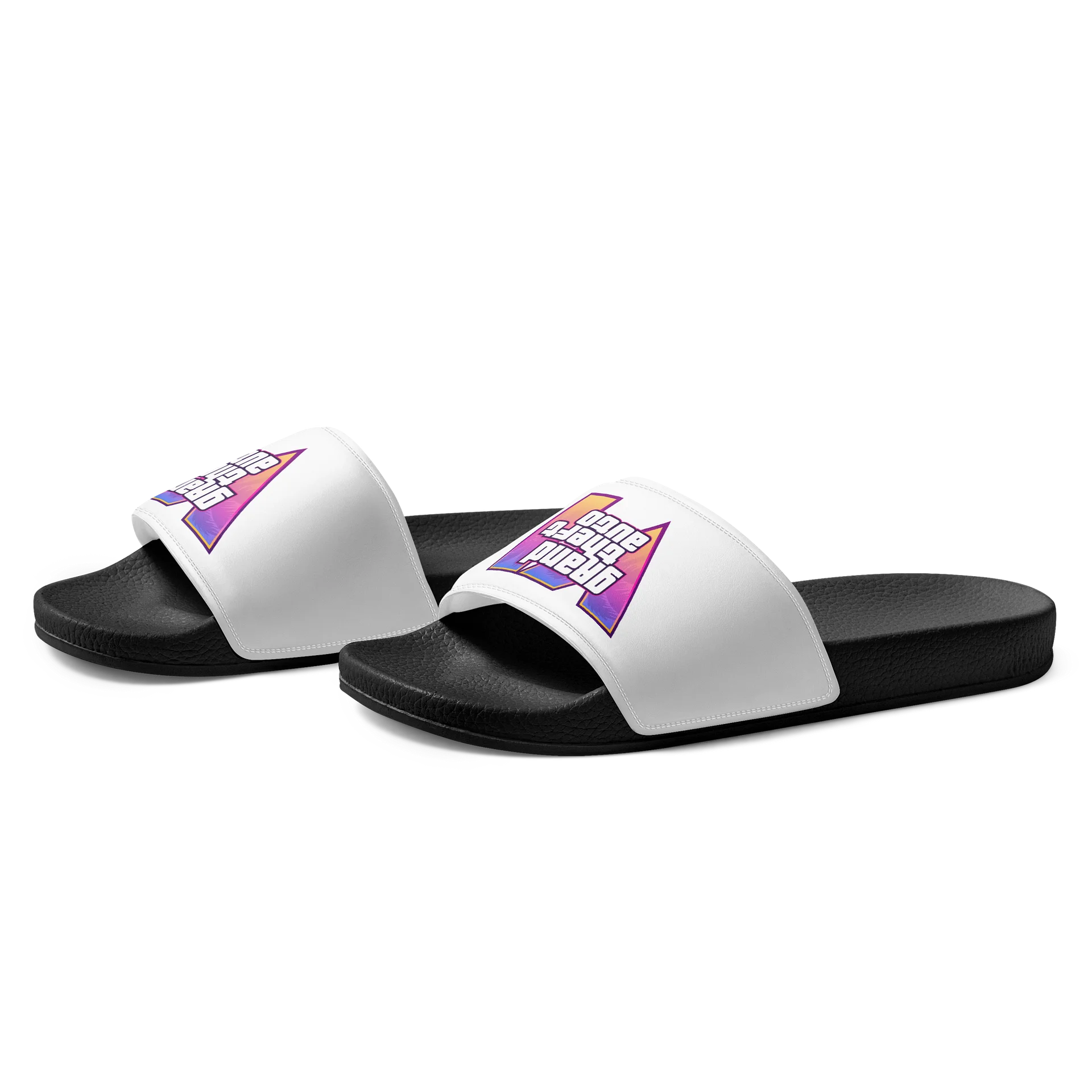 GTA VI Logo Print Men’s Slides – Grand Theft Auto 6 Fan Design product image (1)