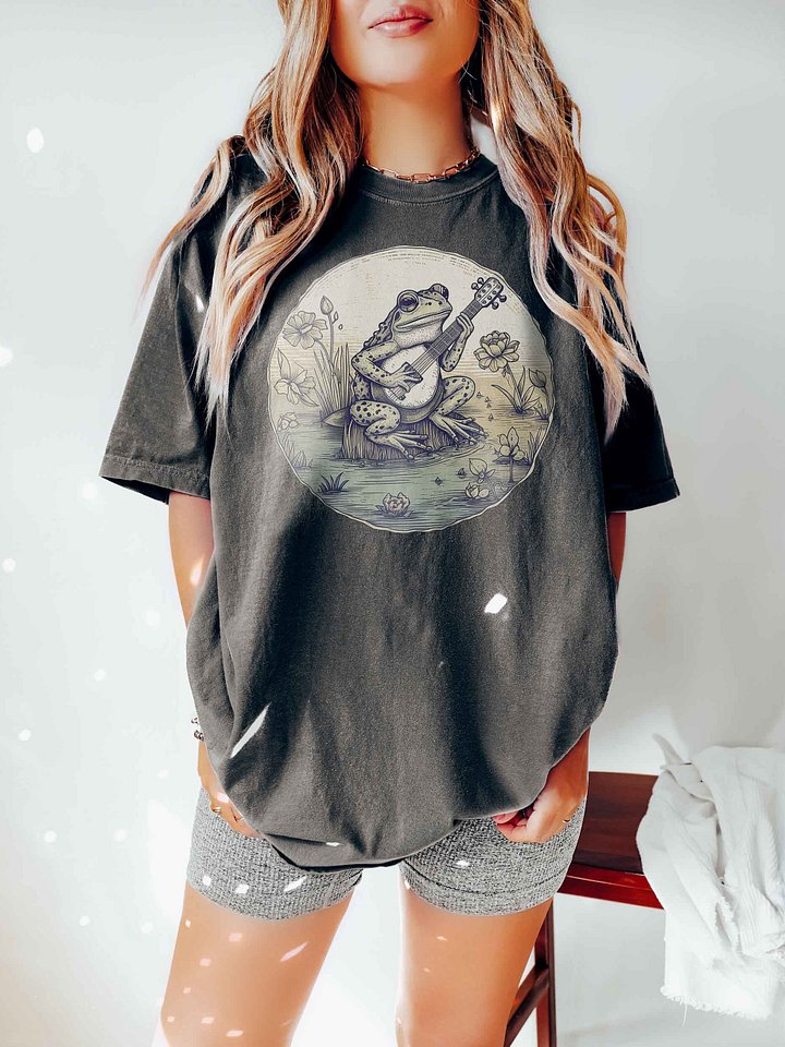 Vintage Frog Guitar Shirt – Retro Pond Music Graphic Tee product image (2)