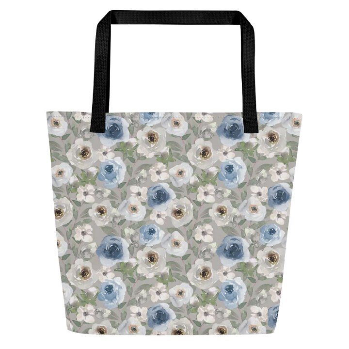 Grey Roses Tote Bag product image (1)