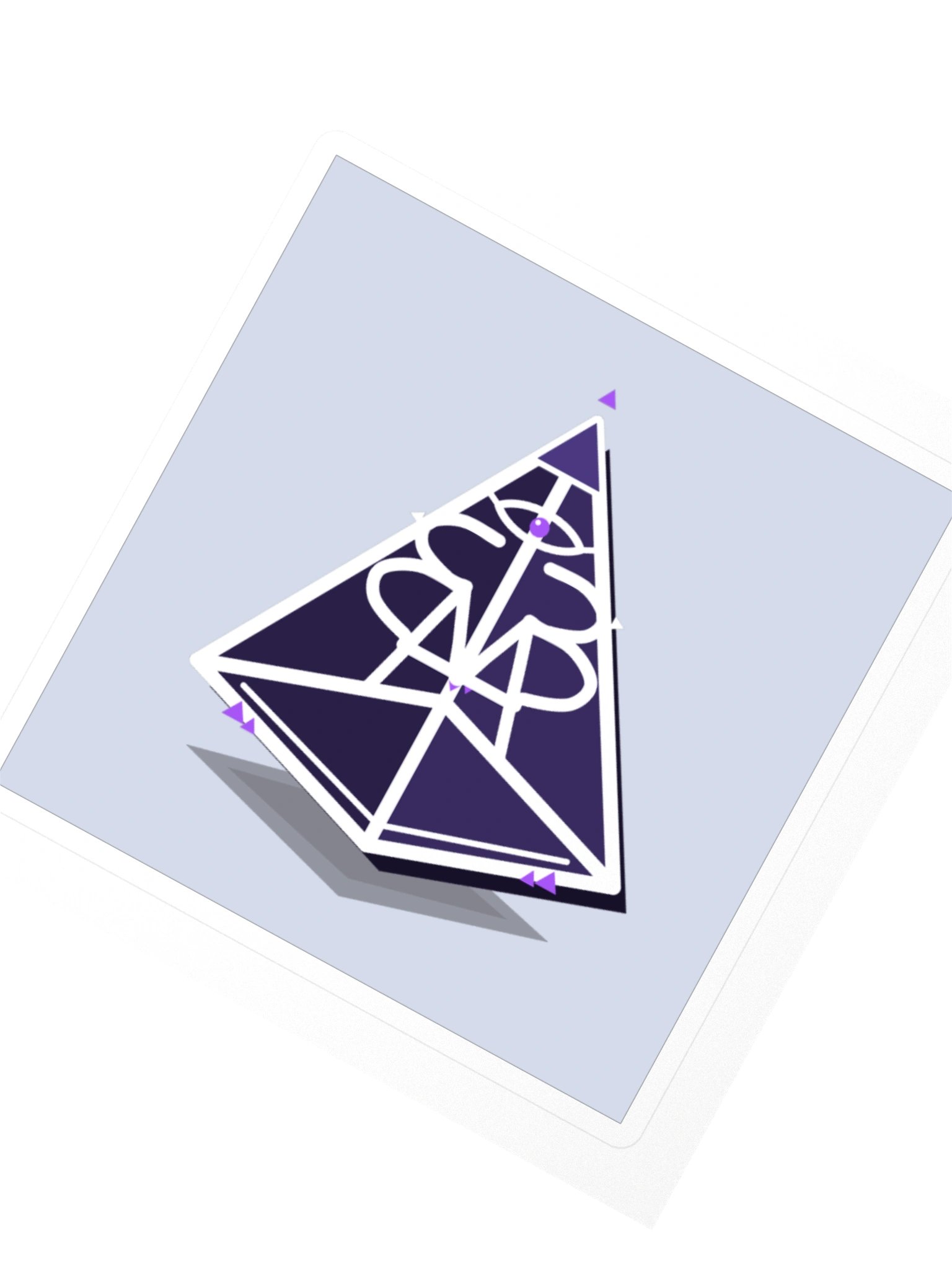 AMP-33 Pyramid 3D — Block Sticker product image (2)