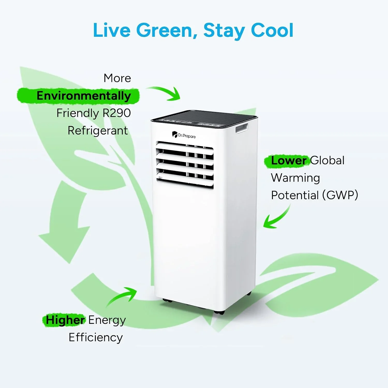 9000 BTU Portable Air Conditioner with WiFi, Dehumidifier & Fan Function product image (2)