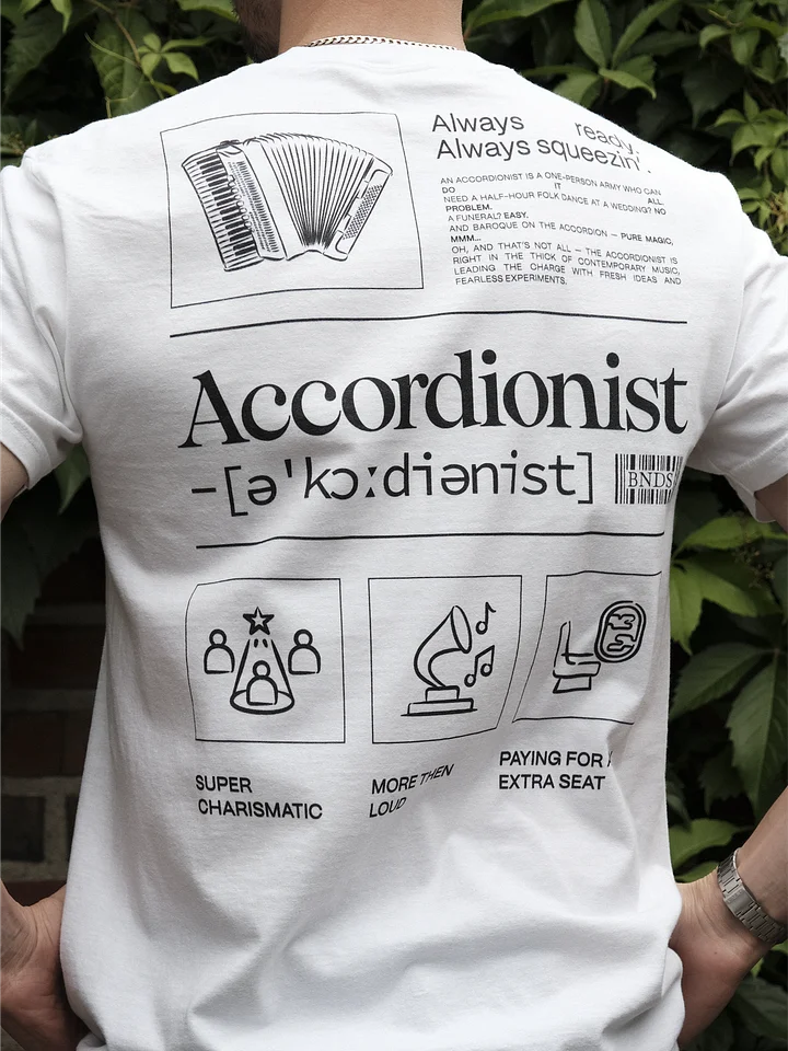 Accordionist's T-shirt product image (1)