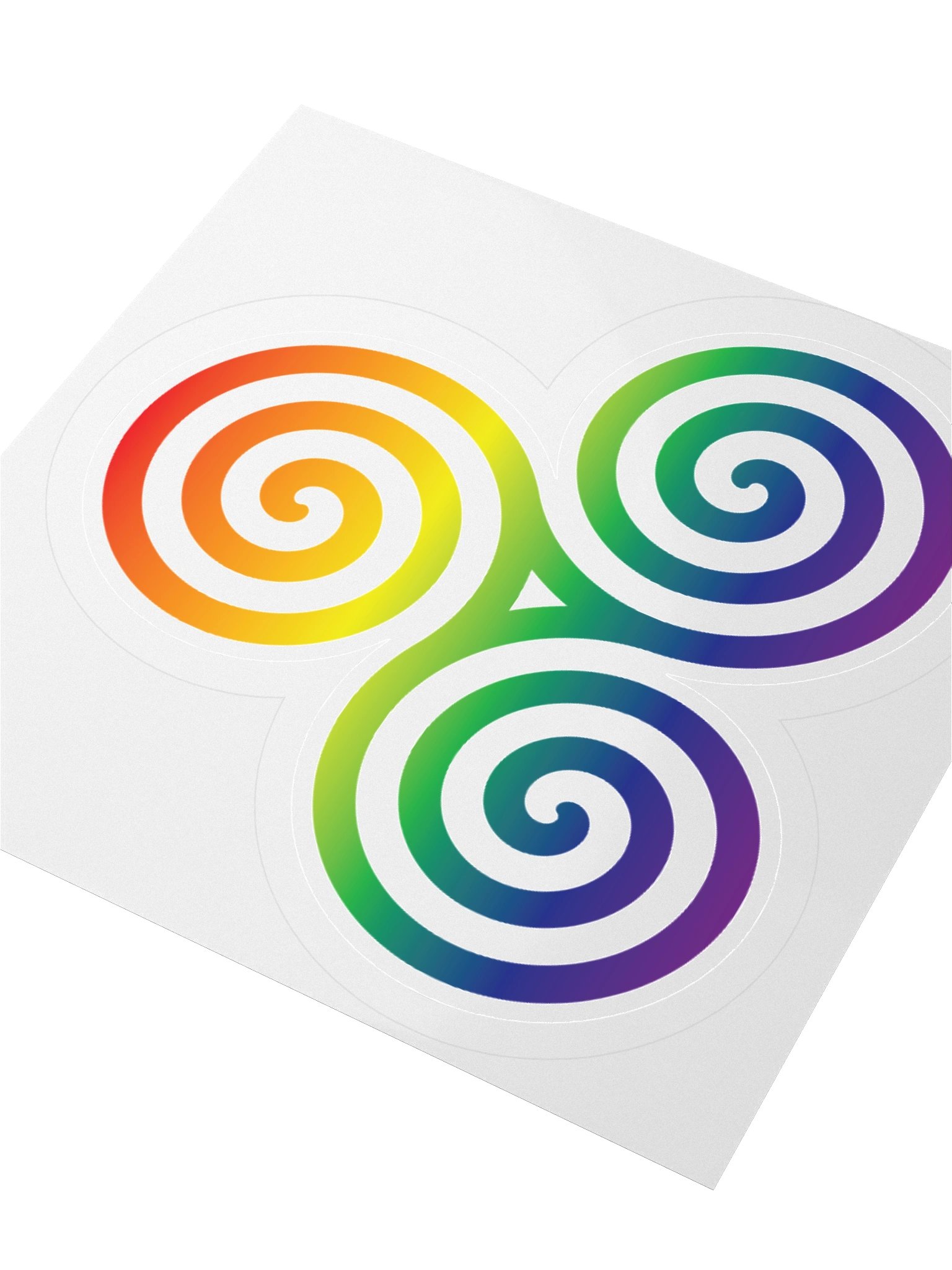 Rainbow Pride Gradient Celtic Triskelion Sticker product image (8)