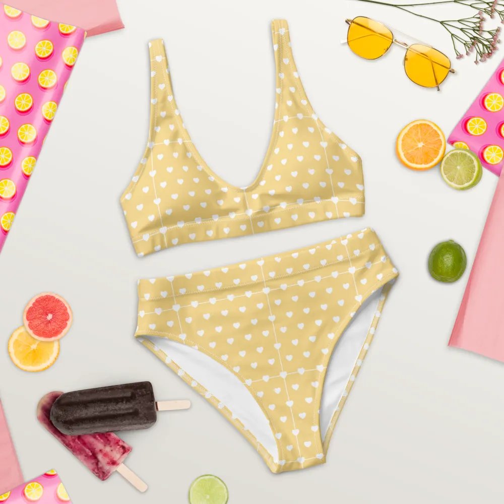 Pastel Heart Seamless Pattern High Waisted Bikini - V2 product image (9)