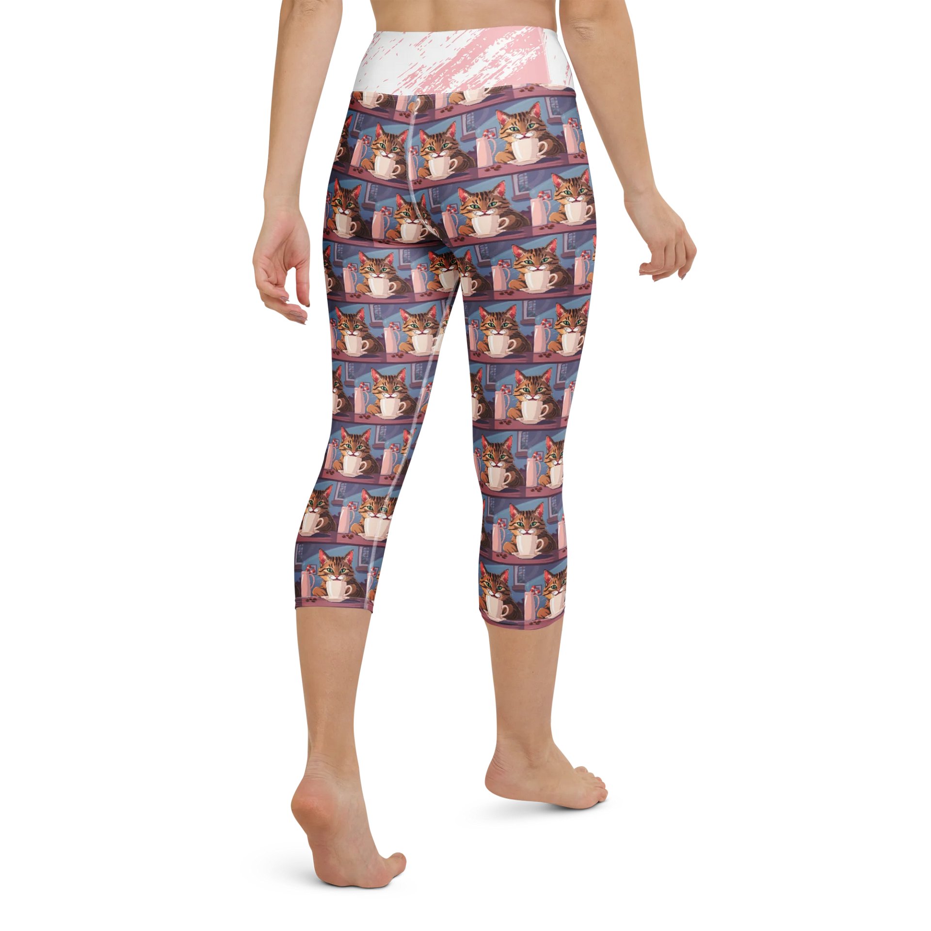 Yoga Capri Leggings-Caffeine Cat product image (3)