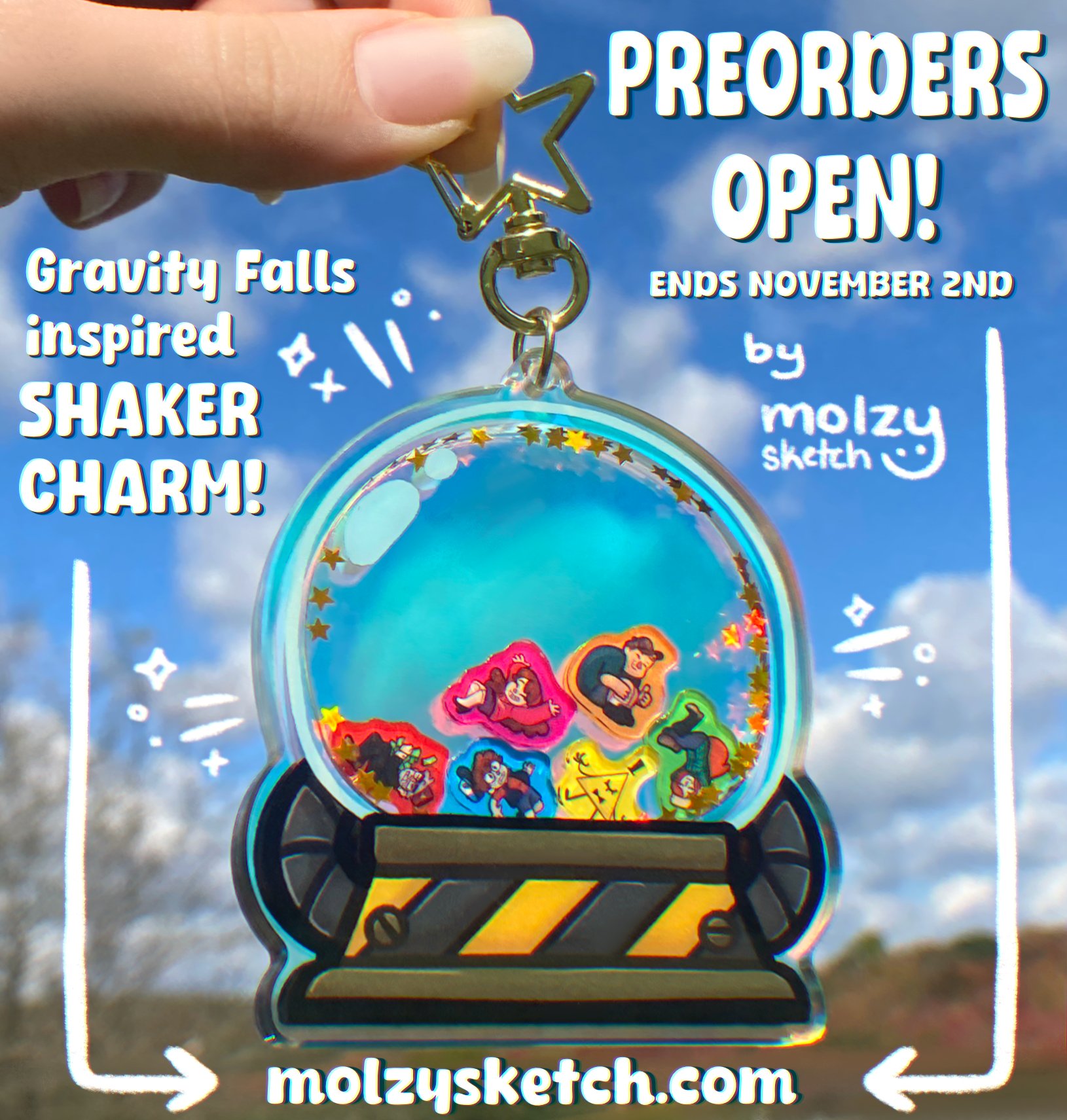 Gravity Falls Rift Shaker Charm PREORDER product image (1)