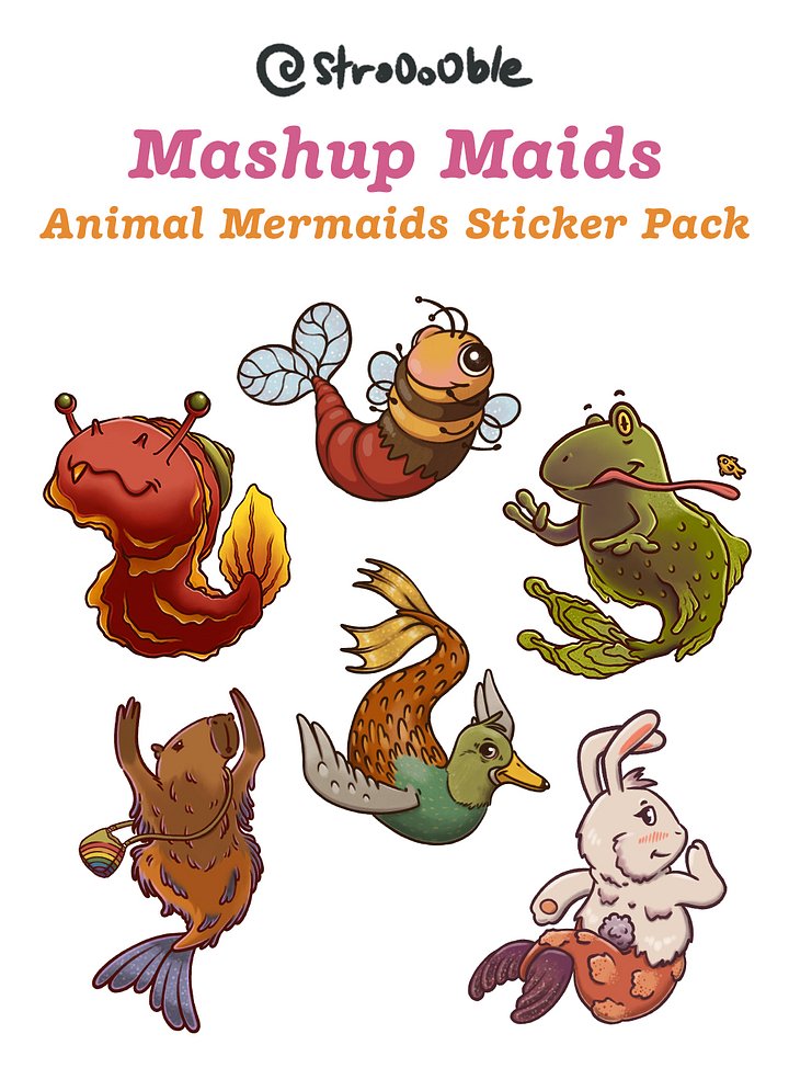sticker pack : mashup mermaids product image (1)