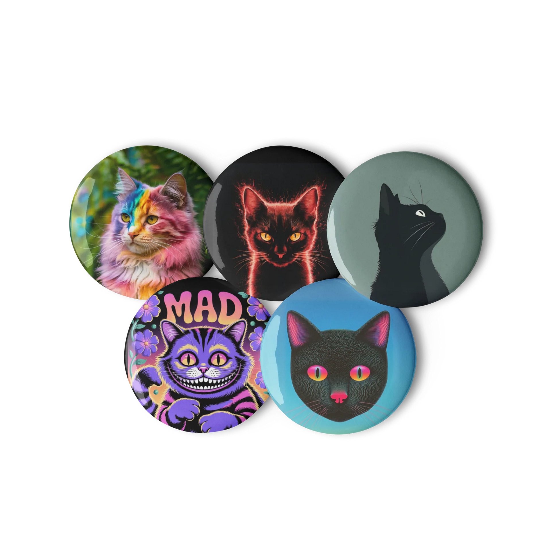 Psychedelic Cats Pin Set product image (2)
