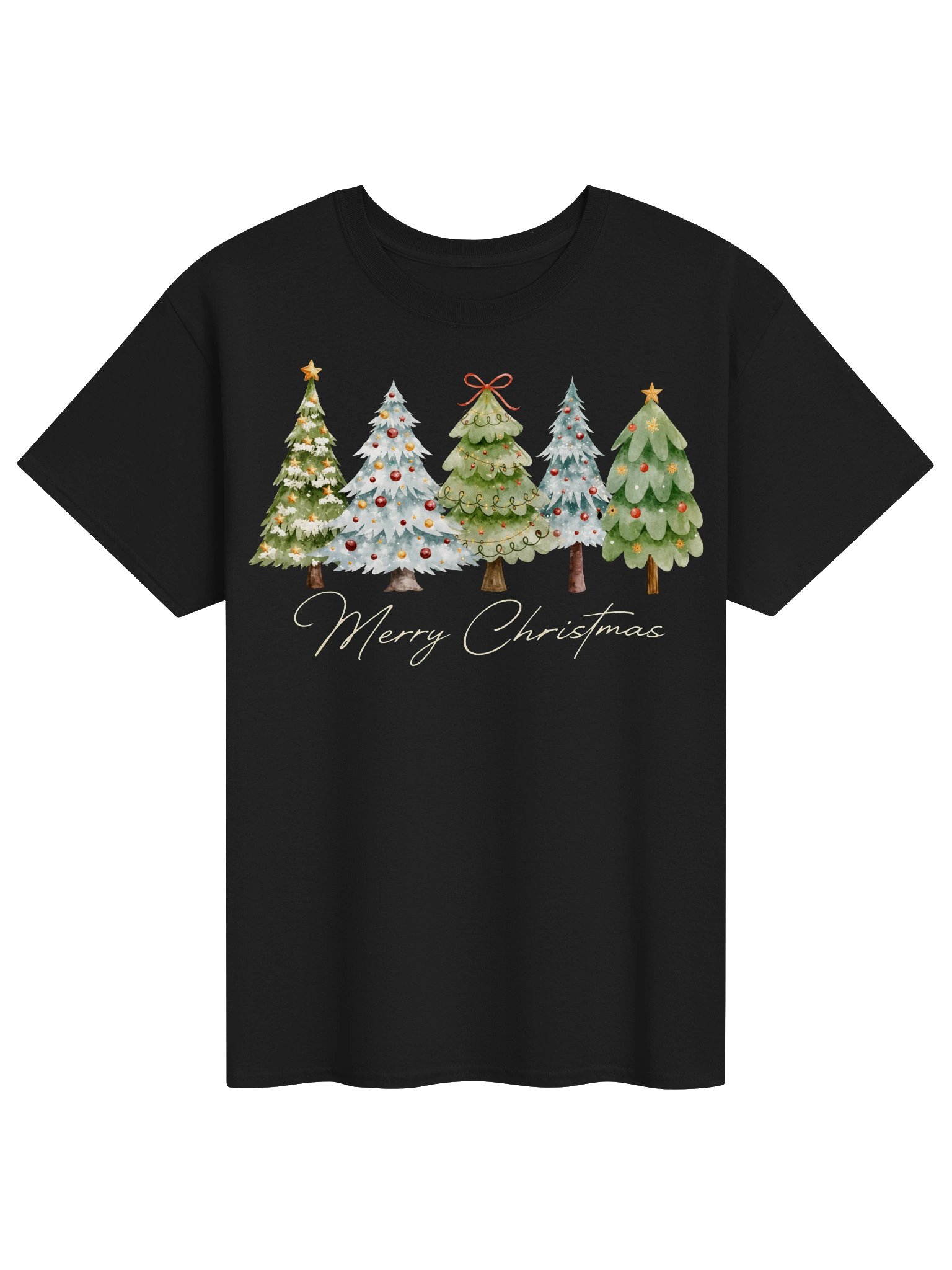 Merry Christmas Trees Graphic T-Shirt product image (4)
