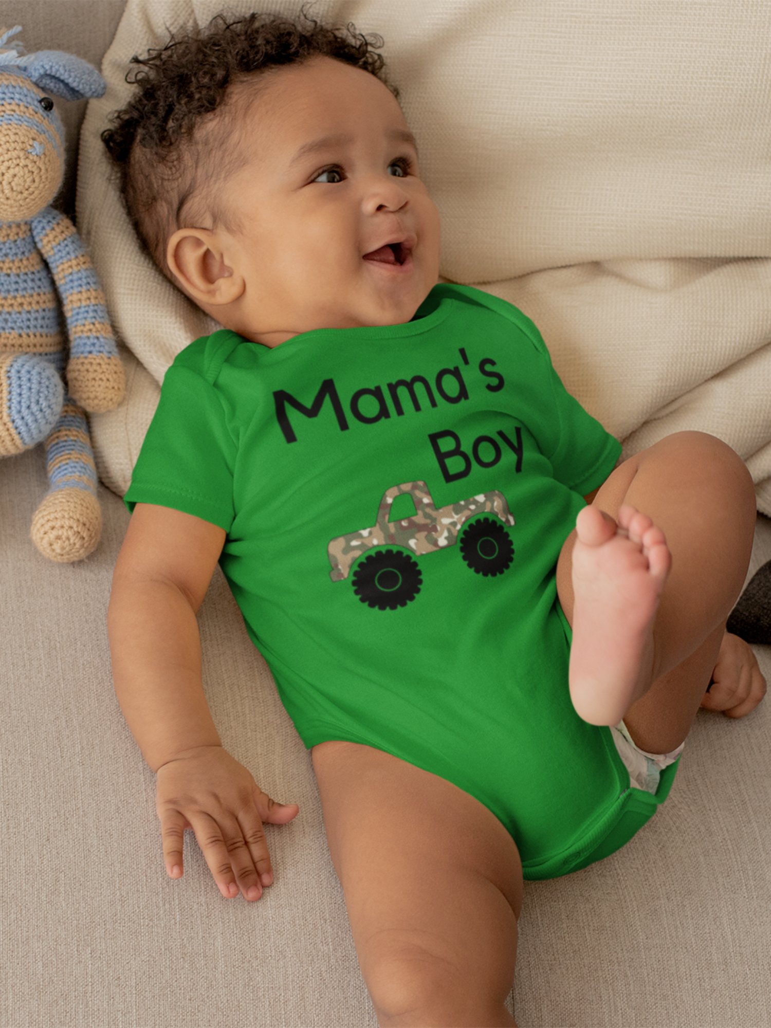Mama’s Boy Monster Truck Onesie - Cute Boy Outfit - Monster Truck Baby Clothes - Gift for Boy Mom product image (2)