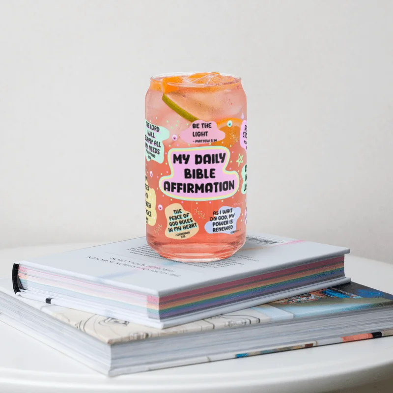 Bible Affirmation Can-Shaped Glass product image (2)