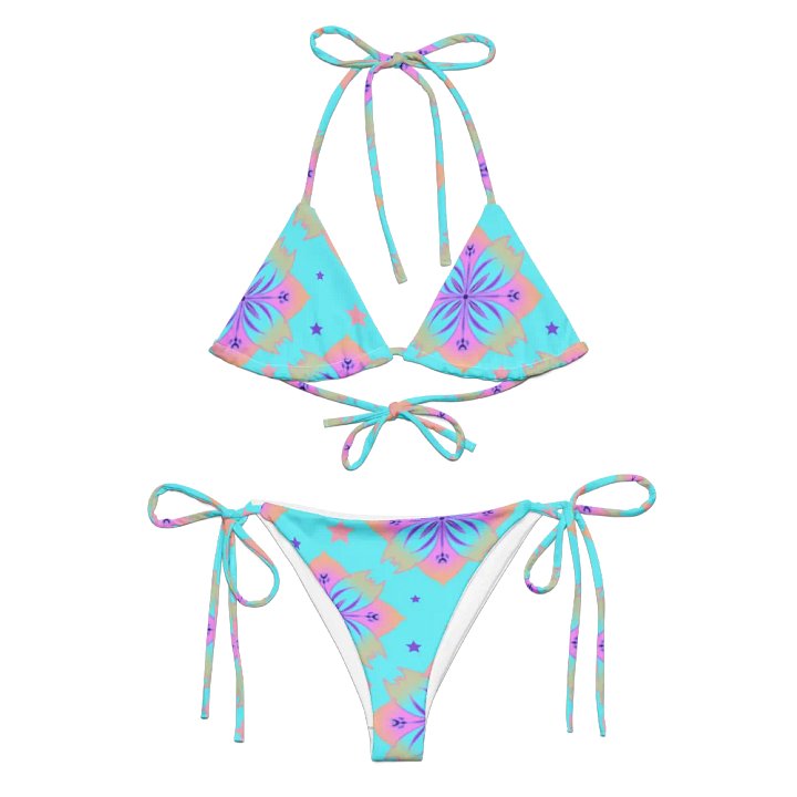 Pretty Pastel Bow Pattern String Bikini product image (1)