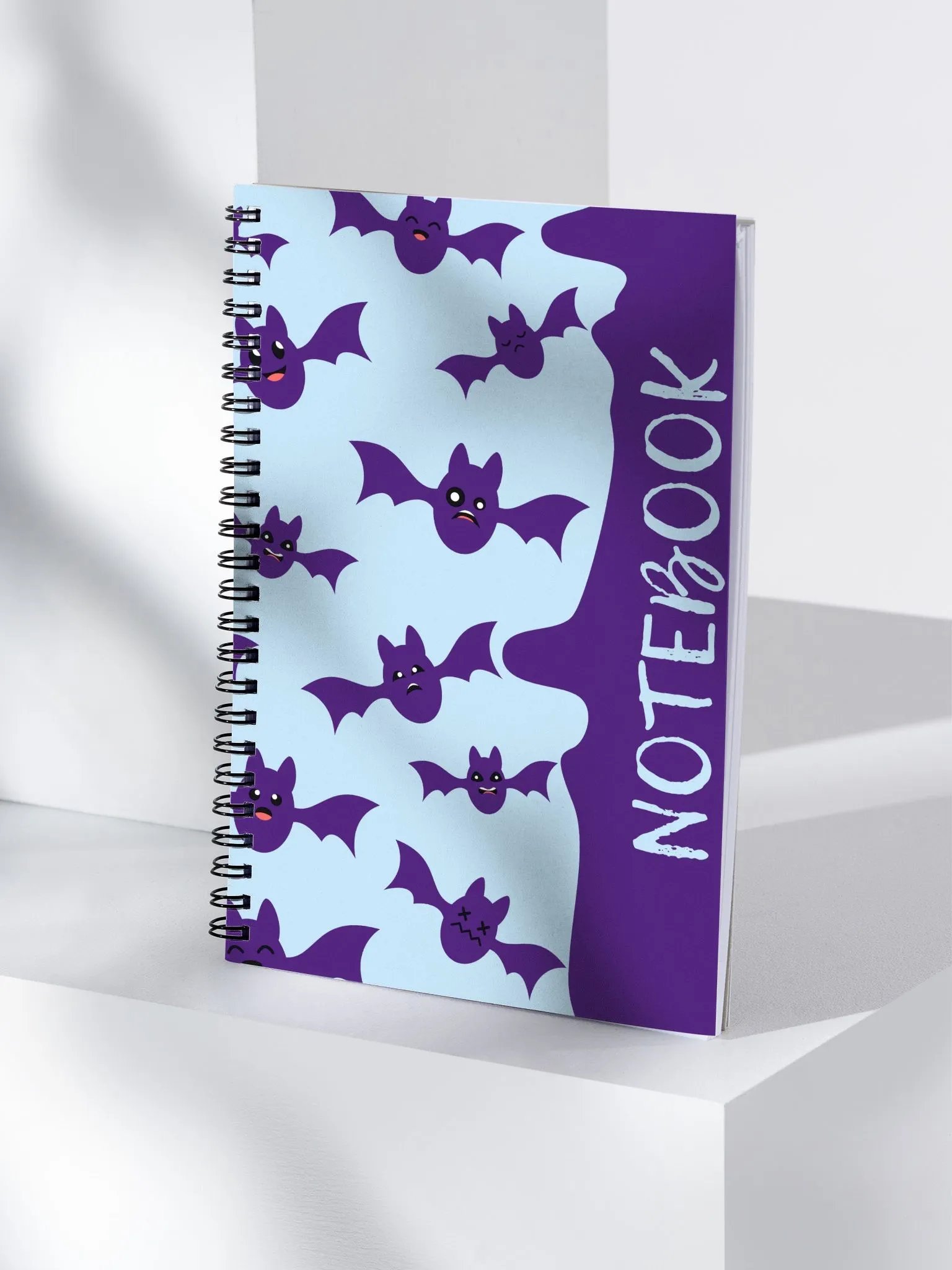 Whimsical Bats Spiral Notebook product image (4)