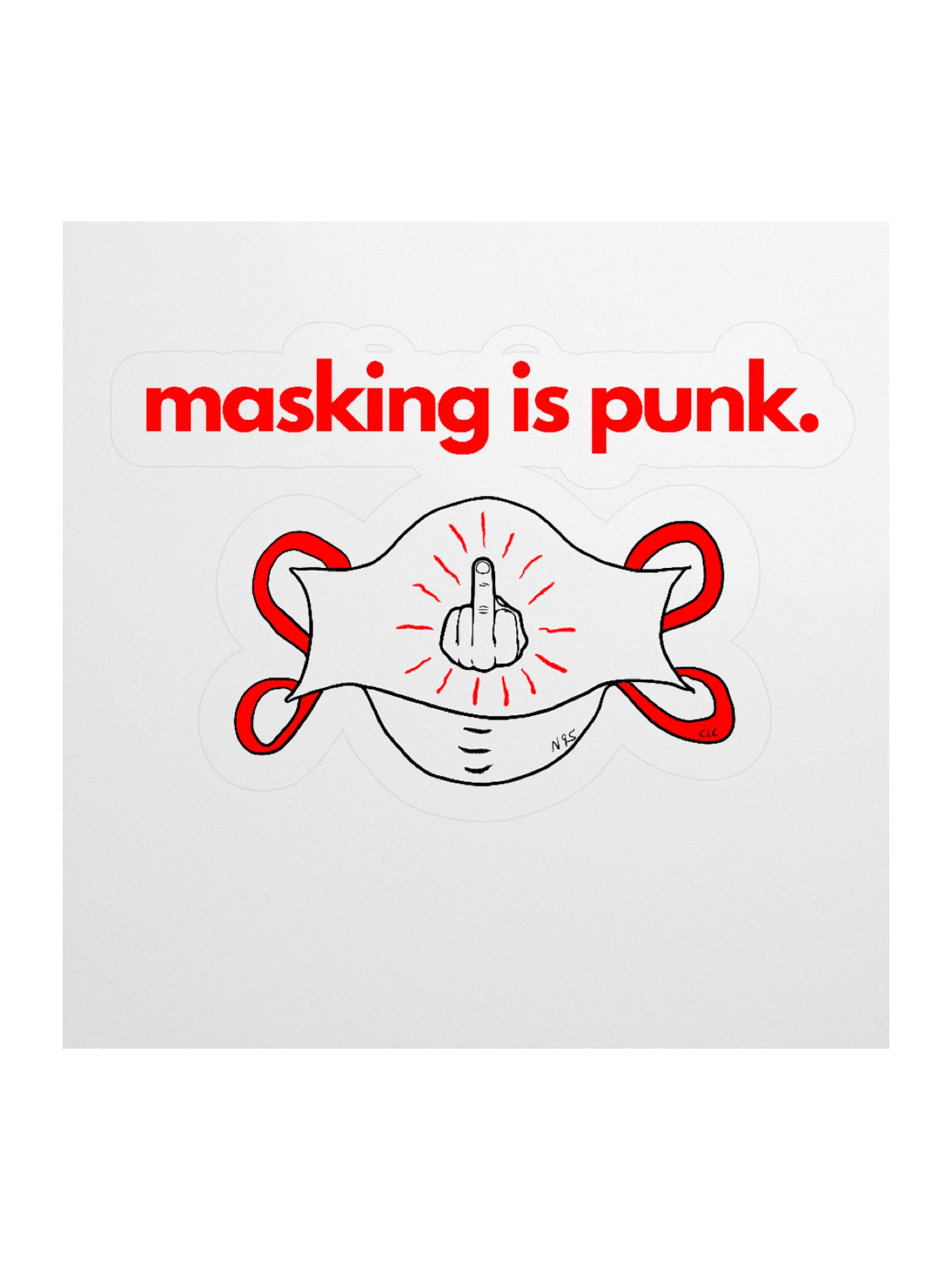 Masking Is Punk sticker product image (1)