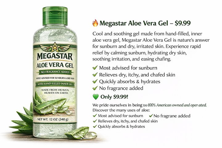 🌿 Megastar Aloe Vera Gel product image (2)