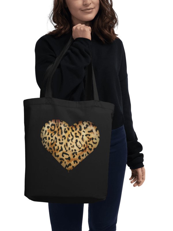 Leopard Skin Heart in Orange Gold - Tote Bag product image (1)