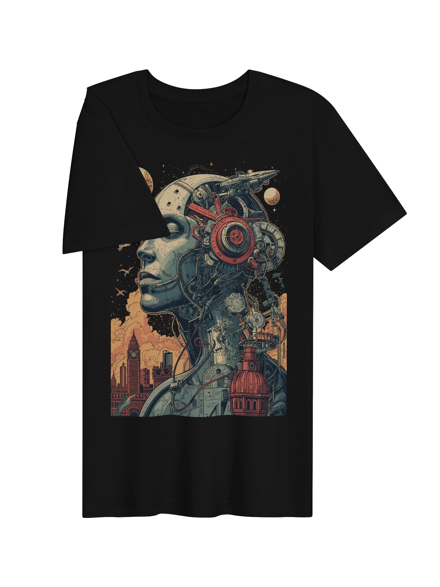 Cyborg Cosmos Skyline Lightweight T-Shirt product image (6)