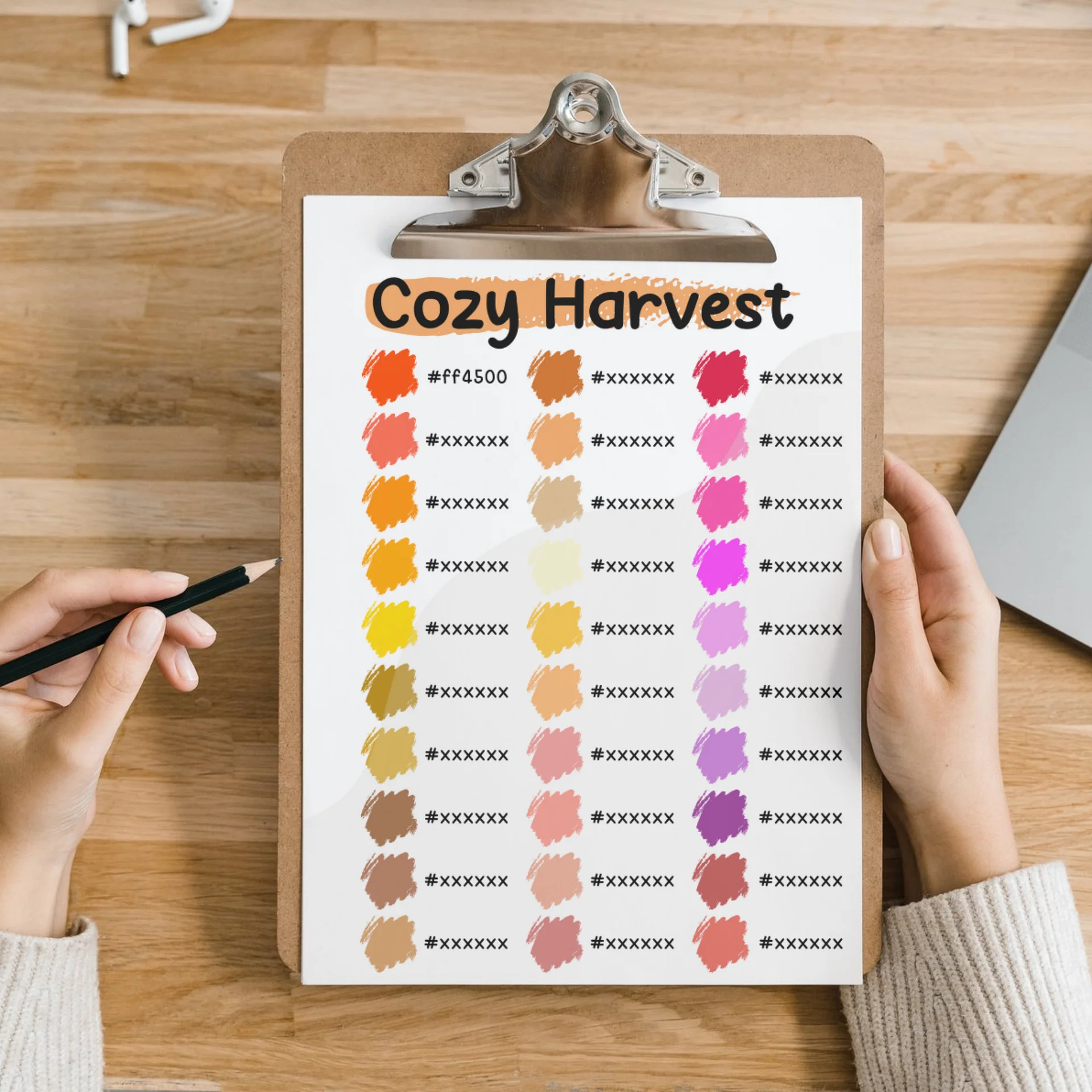 Cozy Harvest Procreate Color Palette with HEX Codes ★ DIGITAL ★ product image (4)