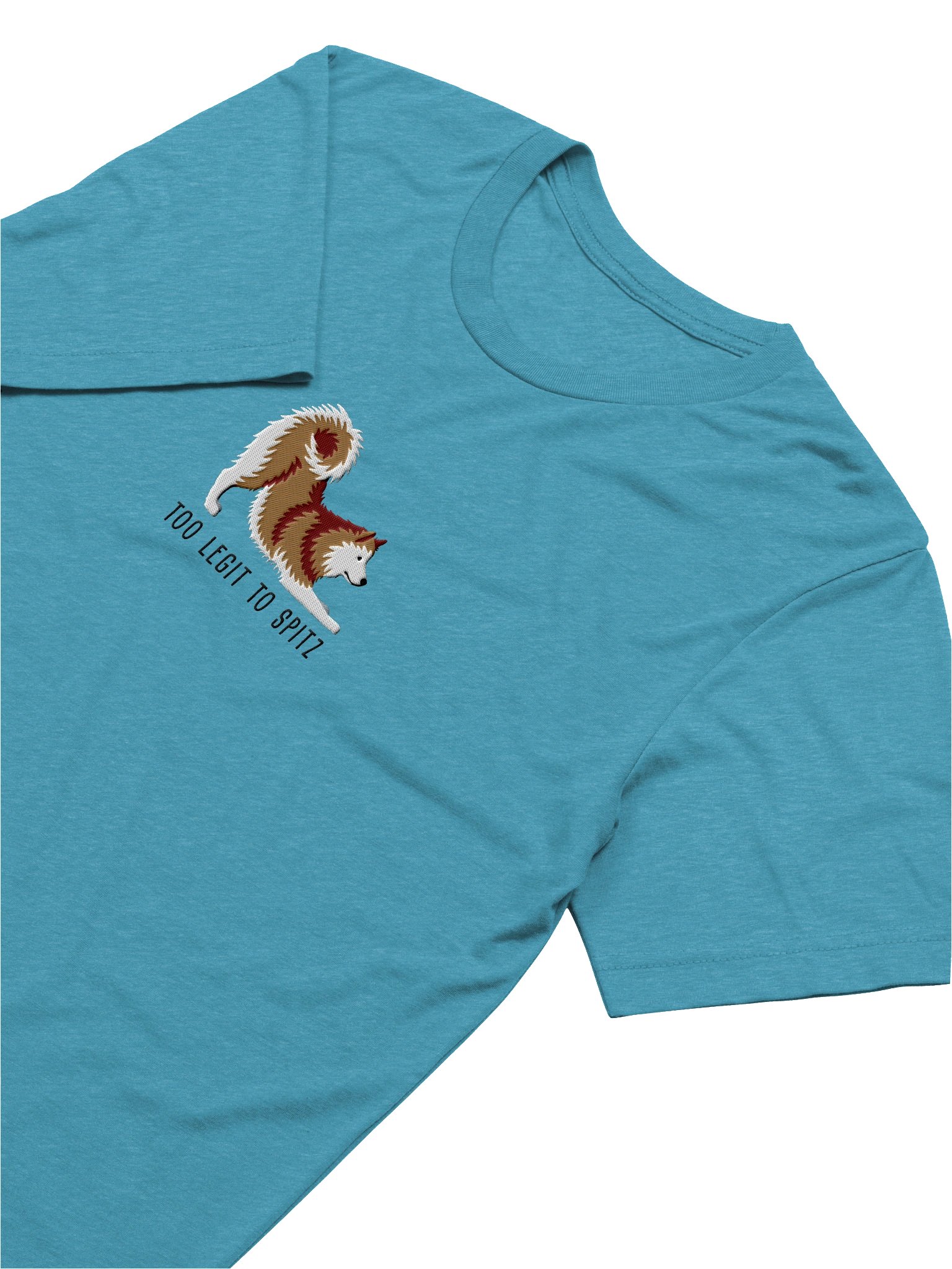 Too Legit to Spitz T-Shirt(Embroidered) of a Finnish Spitz(Gold) product image (18)