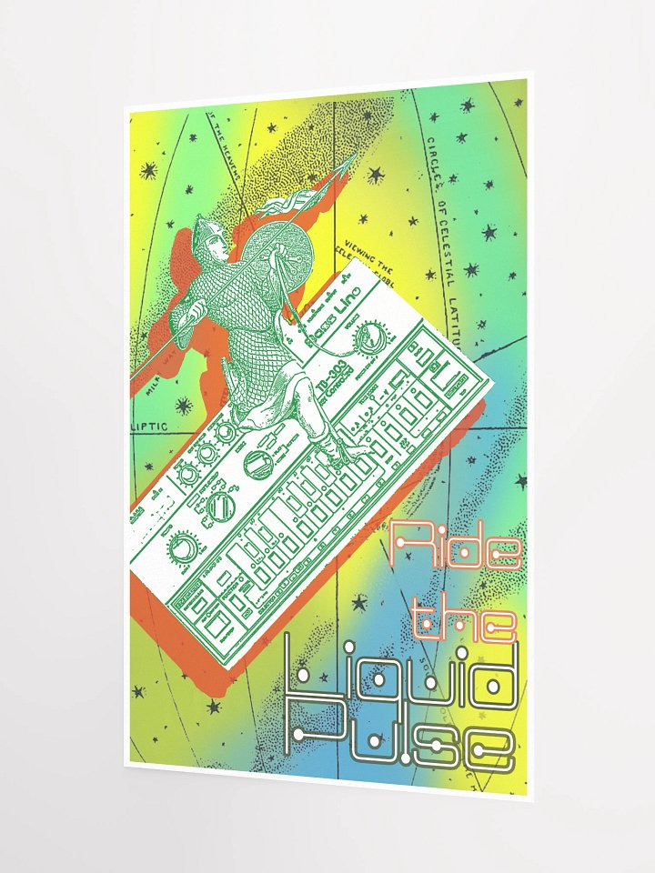 Ride the Liquid Pulse, tb-3-0-3 tribute, by Frank Fonik, Techno EDM Matte Paper Poster product image (2)