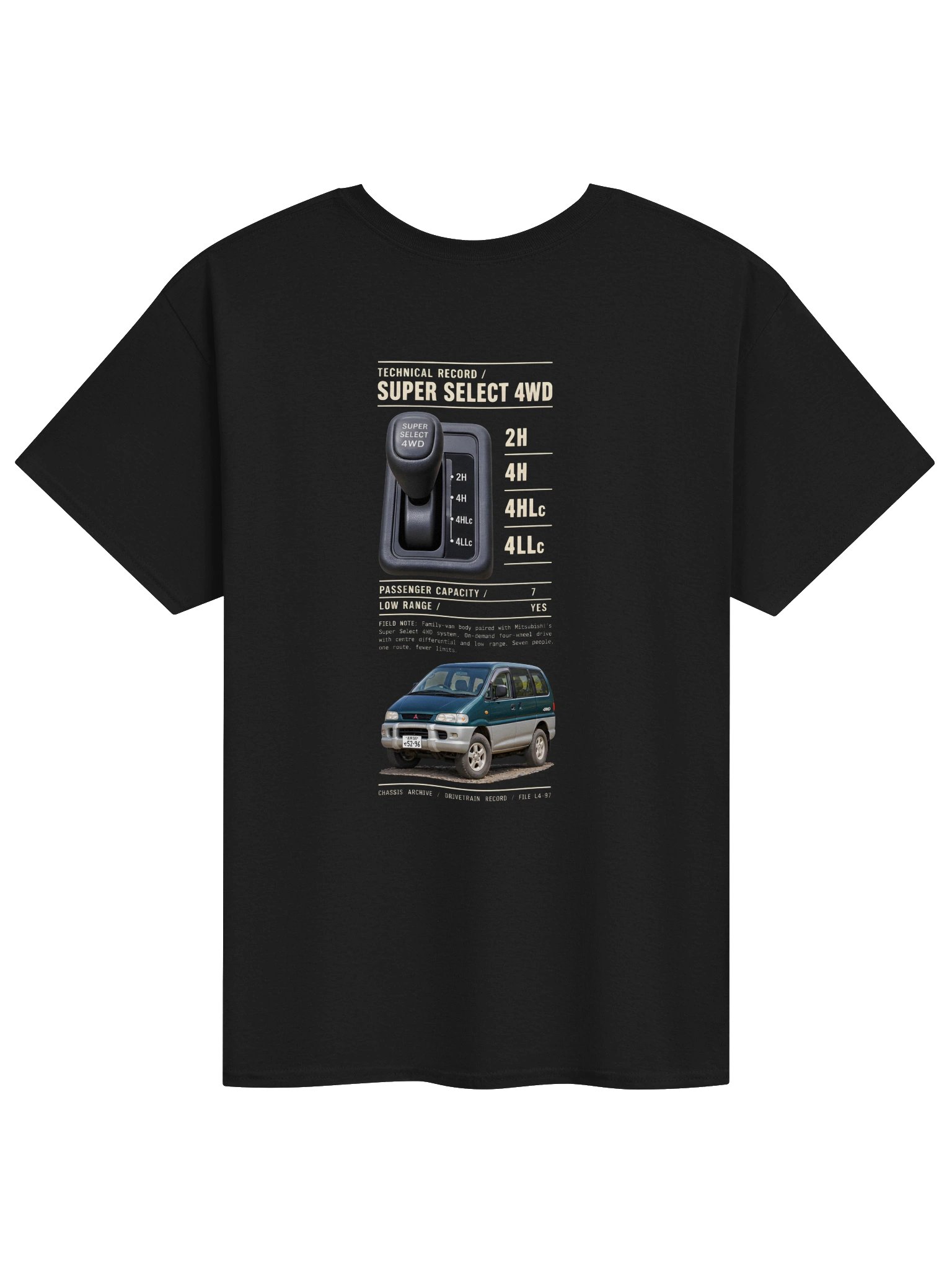 Take Everyone: 1997 Mitsubishi Delica Space Gear 4WD Tee product image (9)